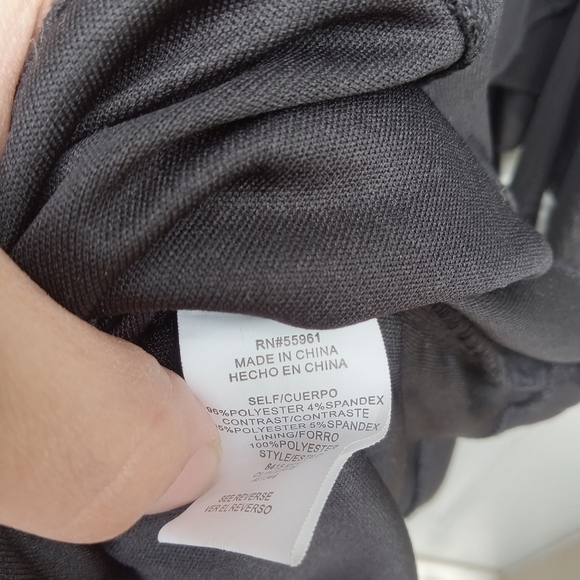 Deb Mini Dress Small Black One Shoulder Rhinestones - Picture 4 of 7